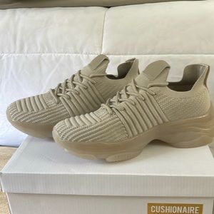 Beige colored sneakers new inbox, never worn